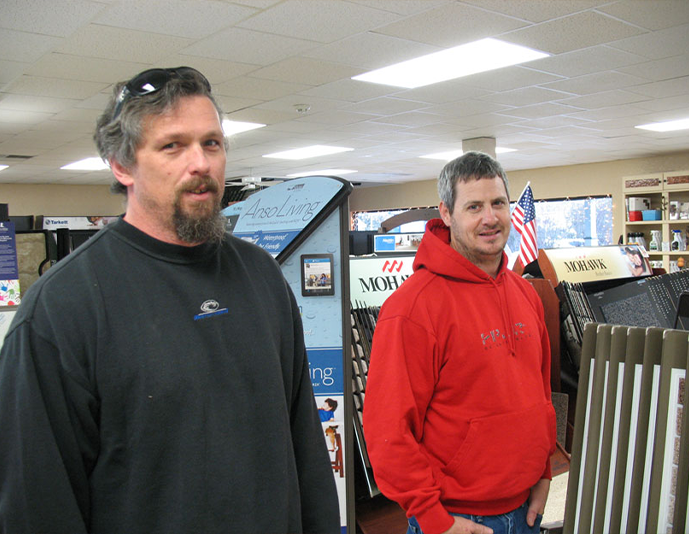 staff members at work - Kitty Hawk Carpets & Furniture in NC