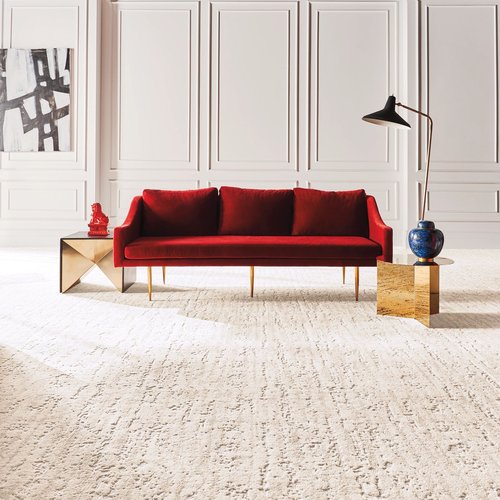 Red Nylon couch - Kitty Hawk Carpets & Furniture in NC